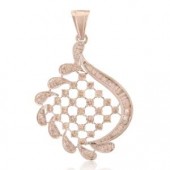 Beautifully Crafted Diamond Pendant Set with Matching Earrings in 18k gold with Certified Diamonds - PD1371P